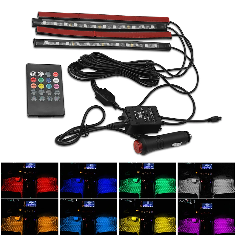 Car Interior Atmosphere Neon Light LED Multi For bmw e46 e90 e60 f10 golf 7 4 6 tesla model 3  passat b6  audi a4 b8 fiat 500