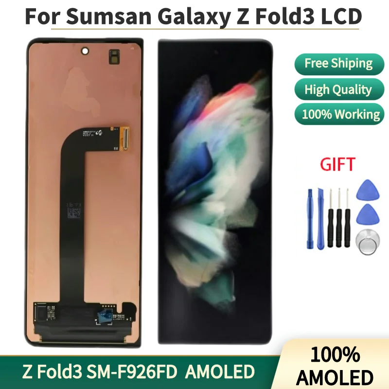 

Super AMOLED LCD touch screen for Samsung Galaxy Z folding 3 sm-f926 f926f, repair parts