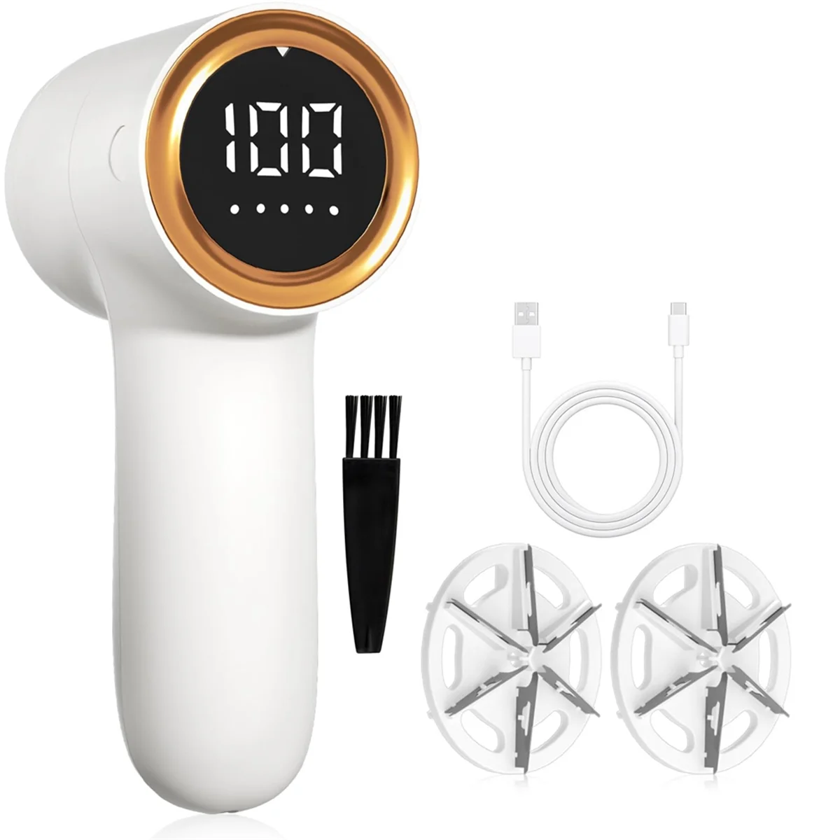 Afeitadora de tela, quitapelusas para ropa con pantalla LED, desbrozadora recargable por USB, defuzzer de afeitadora de pelusas