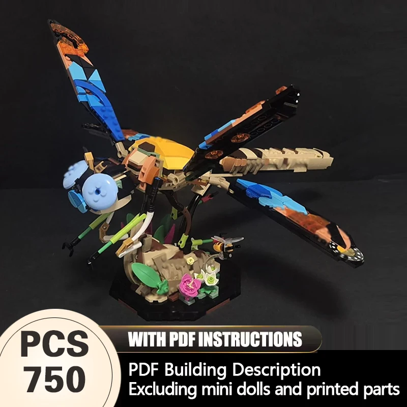 

Creators Animal Series Model MOC Building Bricks Anisoptera Modular Technology Gifts Holiday Assemble Children Toys Suit