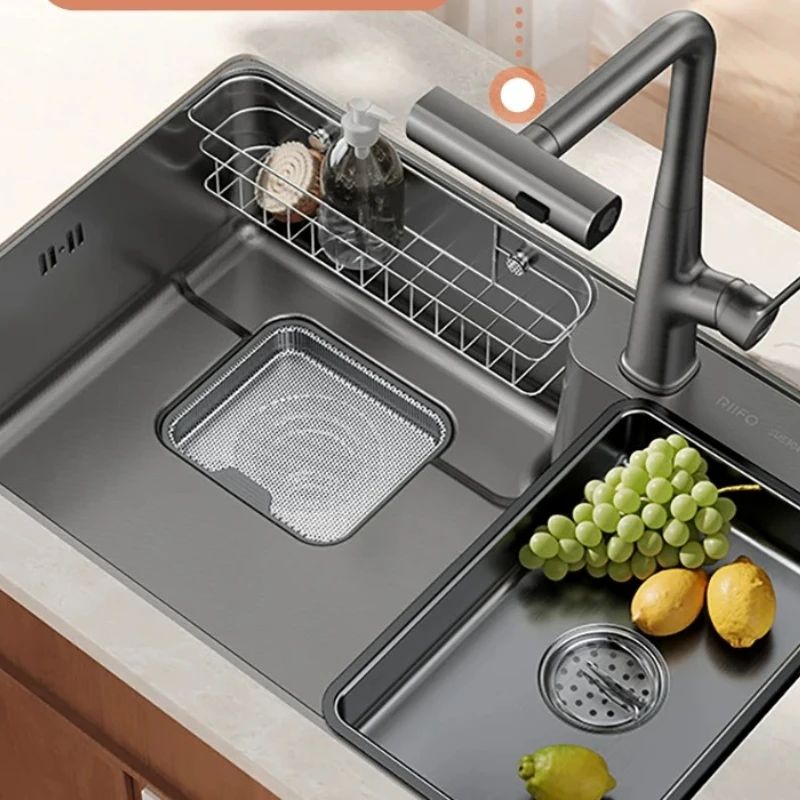 Vegetable basin Large single slot Stainless steel slag collecting tank Excellent under the table basin Dishwashing pool