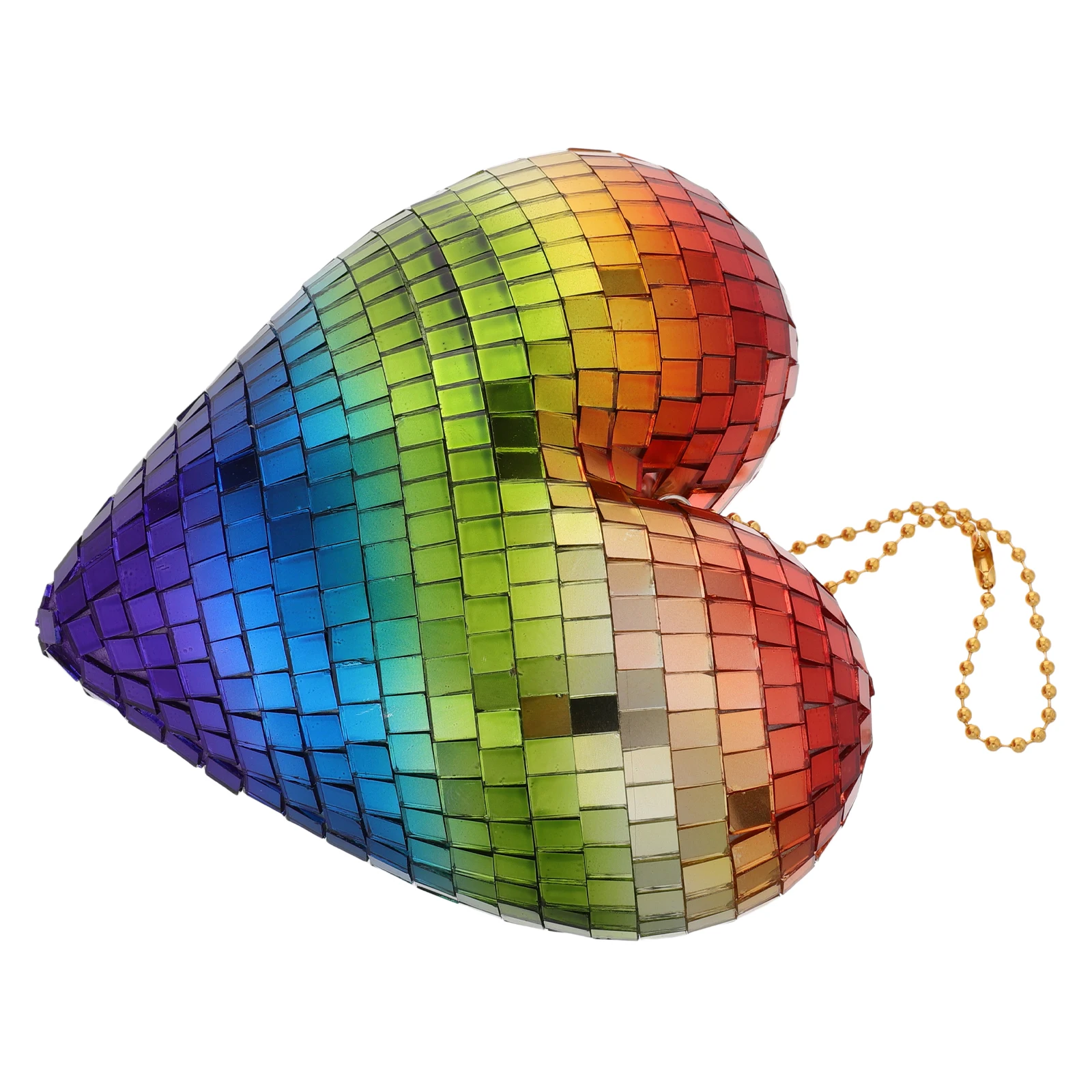 

Heart Shaped Hanging Ornament Mirror Disco Ball Valentines Day Decoration Wedding Party Romantic Charm Tree Baubles