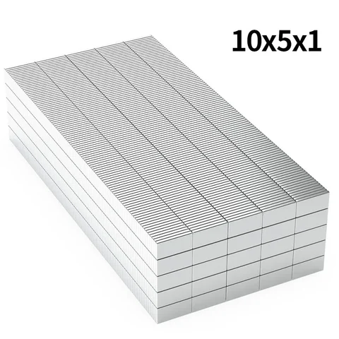 10x5x1mm N35 Super Strong Neodymium Magnet Blcok NdfeB Powerful Permanent Magnetic imanes Refrigerator Magnets 10*5*1mm