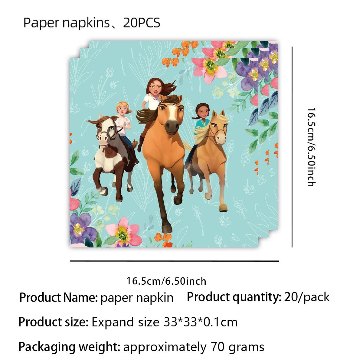 مجموعة ديكور حفلات أعياد الميلاد على شكل حصان كرتوني، أدوات مائدة على شكل فحل، مفرش طاولة، كوب بالون، كعكة فتاة، مستلزمات حفلات استحمام الطفل #6