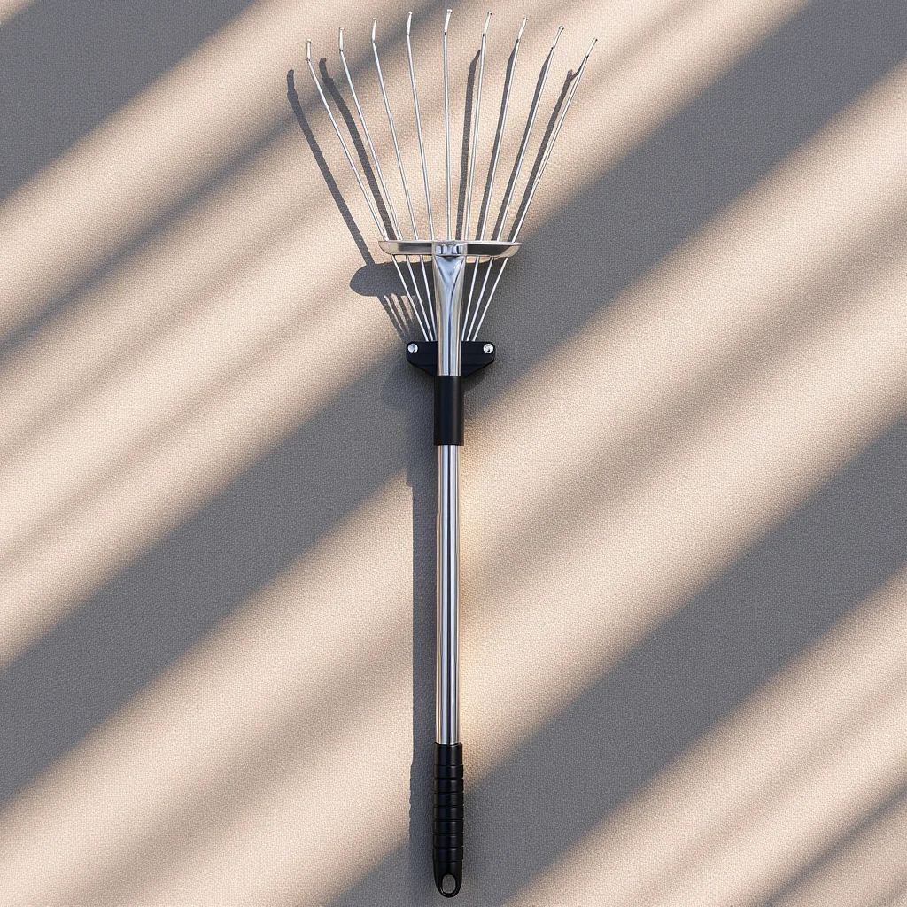 

Telescopic 9 Teeth Metal Rake Adjustable Leaf Garden Yard Tool for Lawn Cleaning Retractable Outdoor Equipment