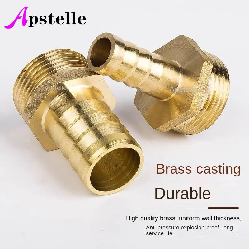APSTELLE1PC Barb Rechte Pijp Montage Via Olie Water Gas Adapter Pagode 4 5 6 8 10 12 14 16 18 19 20Mm Messing Pneumatische Toren