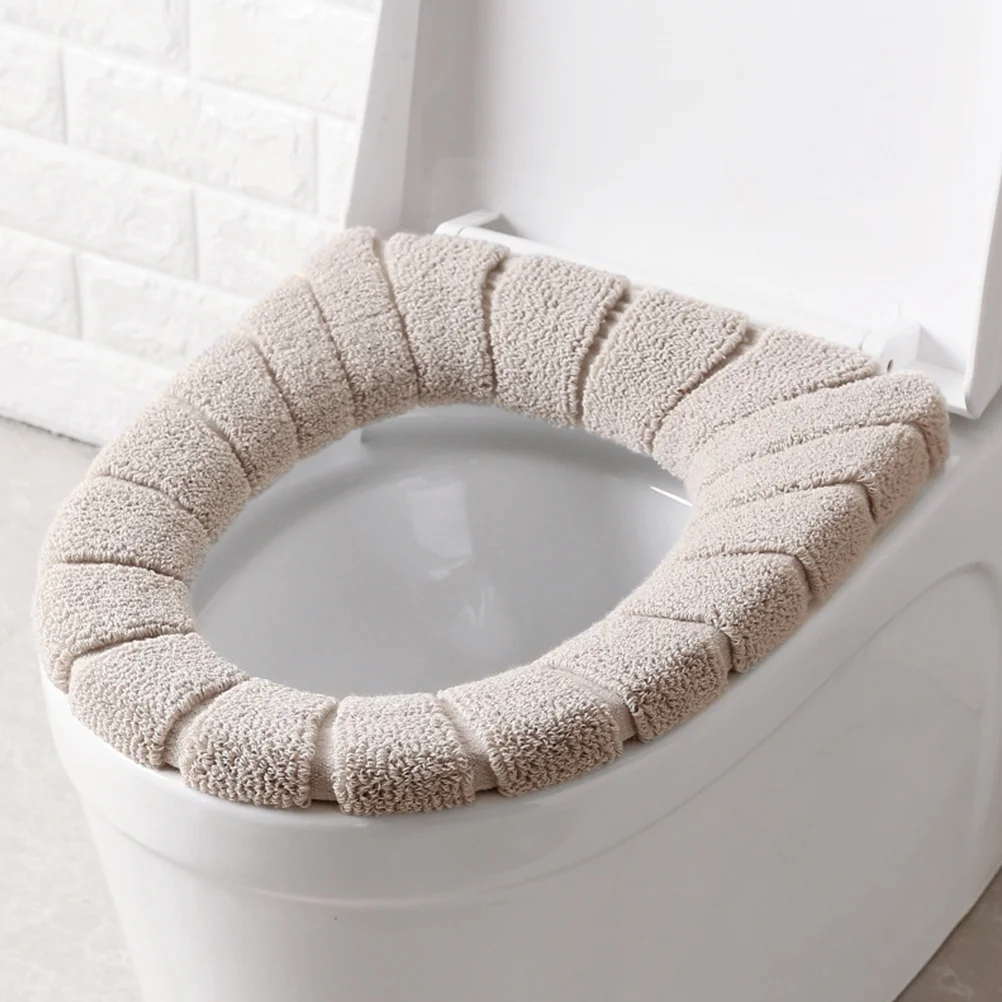 3 Pcs Stretchable Toilet Seat Pad Washable Cover Autumn And Winter Pads Universal Warmer