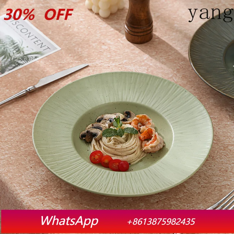 

LMM high value western food straw hat bowl household pasta plate hotel restaurant plate