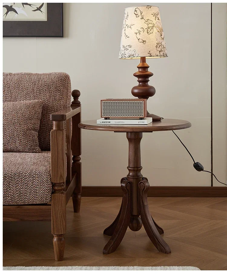 black walnut all solid wood edge few  retro wind small round few
