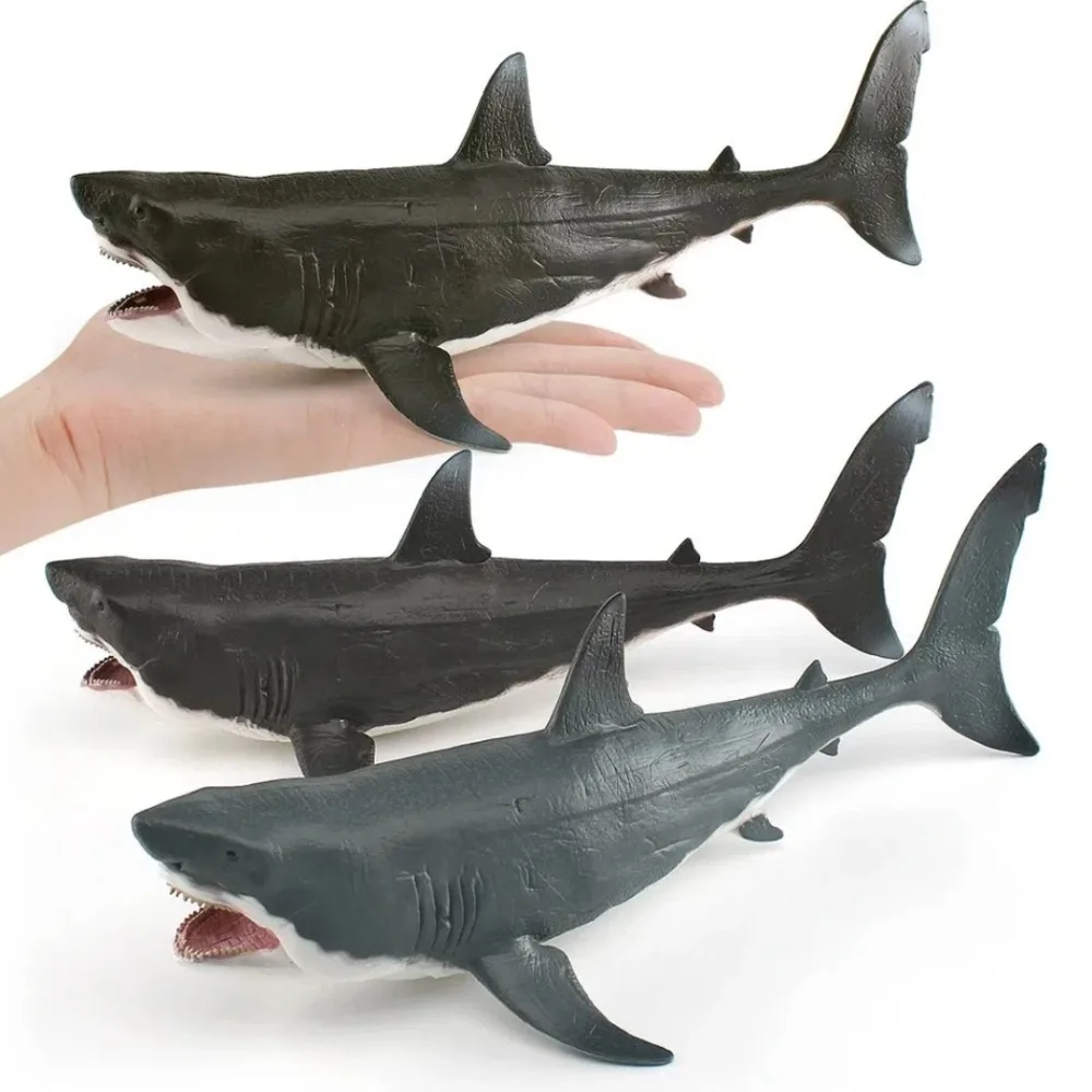 

Wild Megalodon Action Figure Toy Realistic Handmade Big Shark Fish Model Plastic Megalodon Desktop Ornament Educational Kids Toy