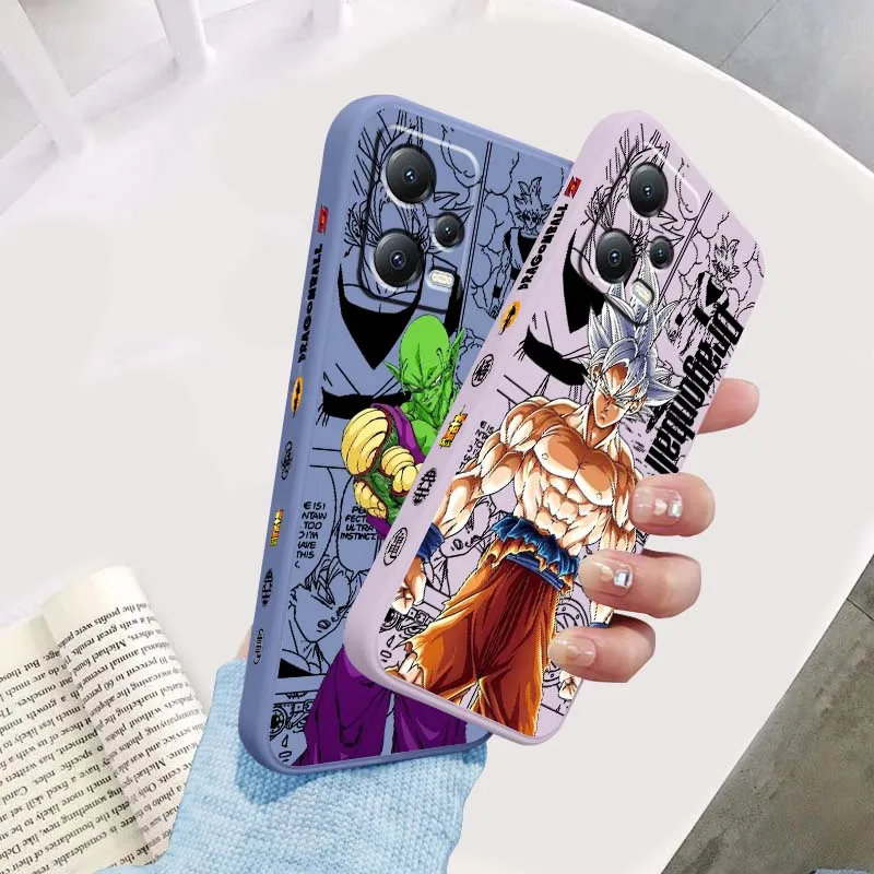 

Dragon Ball Goku Anime Cool For Xiaomi Redmi Note 14 13 13R 12 12R 11 11E 11T 11S Pro Plus 5G Liquid Left Rope Phone Case