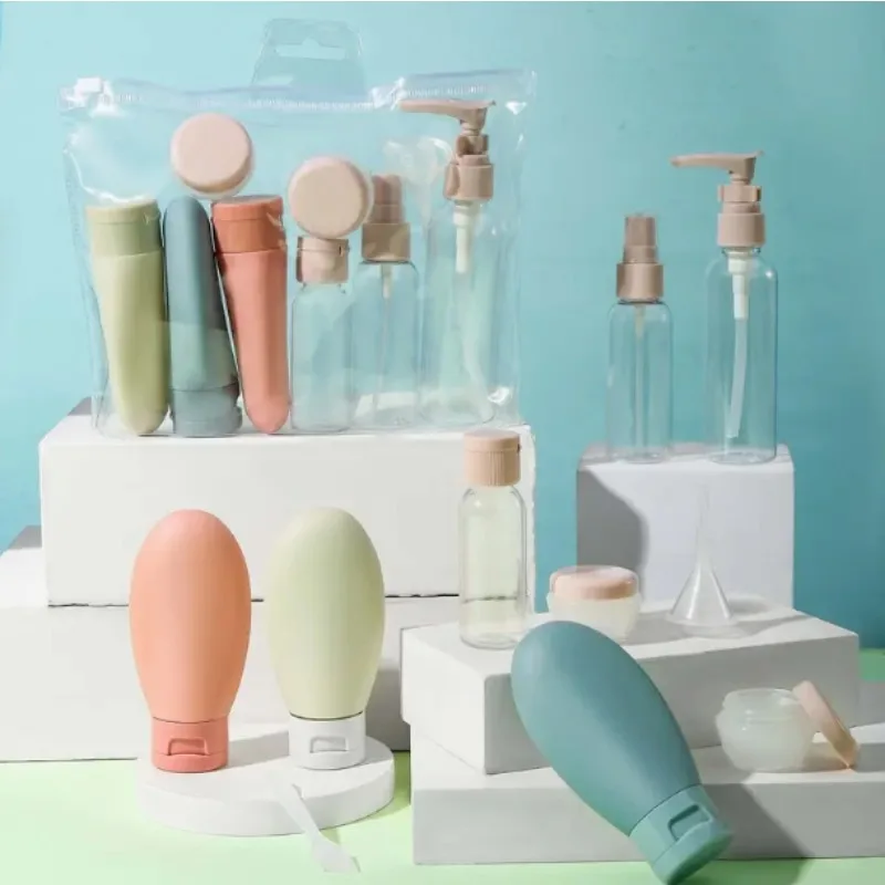 11pcsTravel Liquid Container Portable Tool Perfume Bottle Set Refillable Spray Lotion Shampoo Showergt Bottling Refill Cosmetic