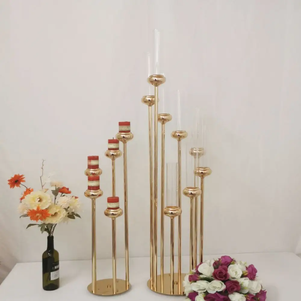 Metal Candle Holder Spiral 5/8 Heads Candelabra Table Center Decor Ornaments Home Wedding Party Decorations