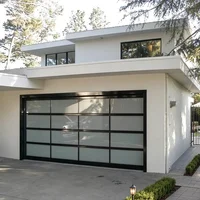 Custom Garage Door Aluminum Glass See Through Overhead Sectional Garage DoorFrameless Garage Doors 16 X 8 2