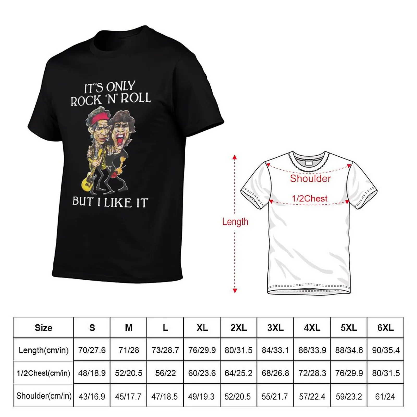 It's-Only-Rock'n'-Roll-But-I-Like-It T-Shirt t shirts for man graphic tees cotton t shirt man man tshirt T-Shirt