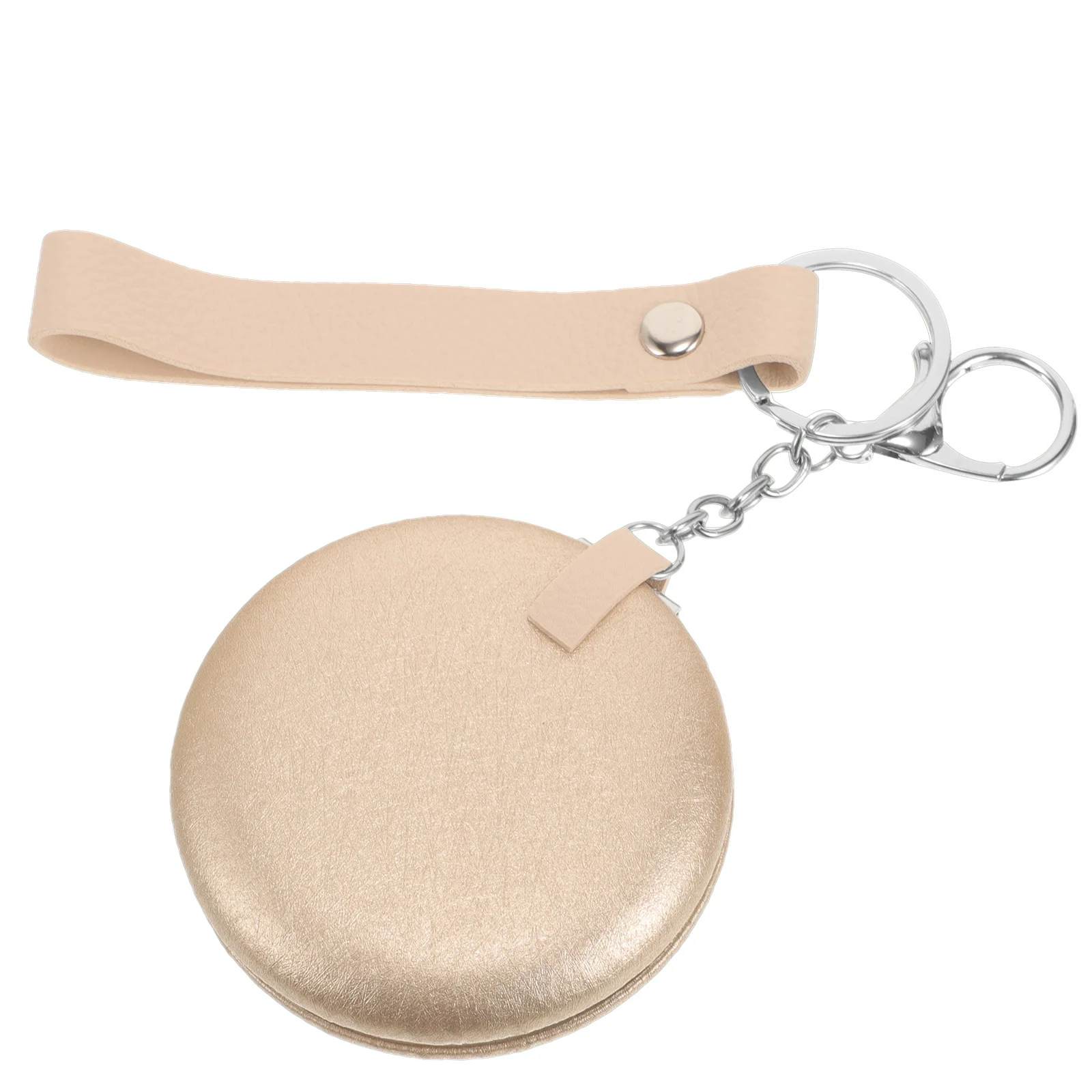 1 szt. Mini lusterko brelok kompaktowe dwustronne przenośne lusterko do makijażu dla kobiet, wysoka jasność, błyszcząca metalowa powierzchnia, składane lusterko kosmetyczne
