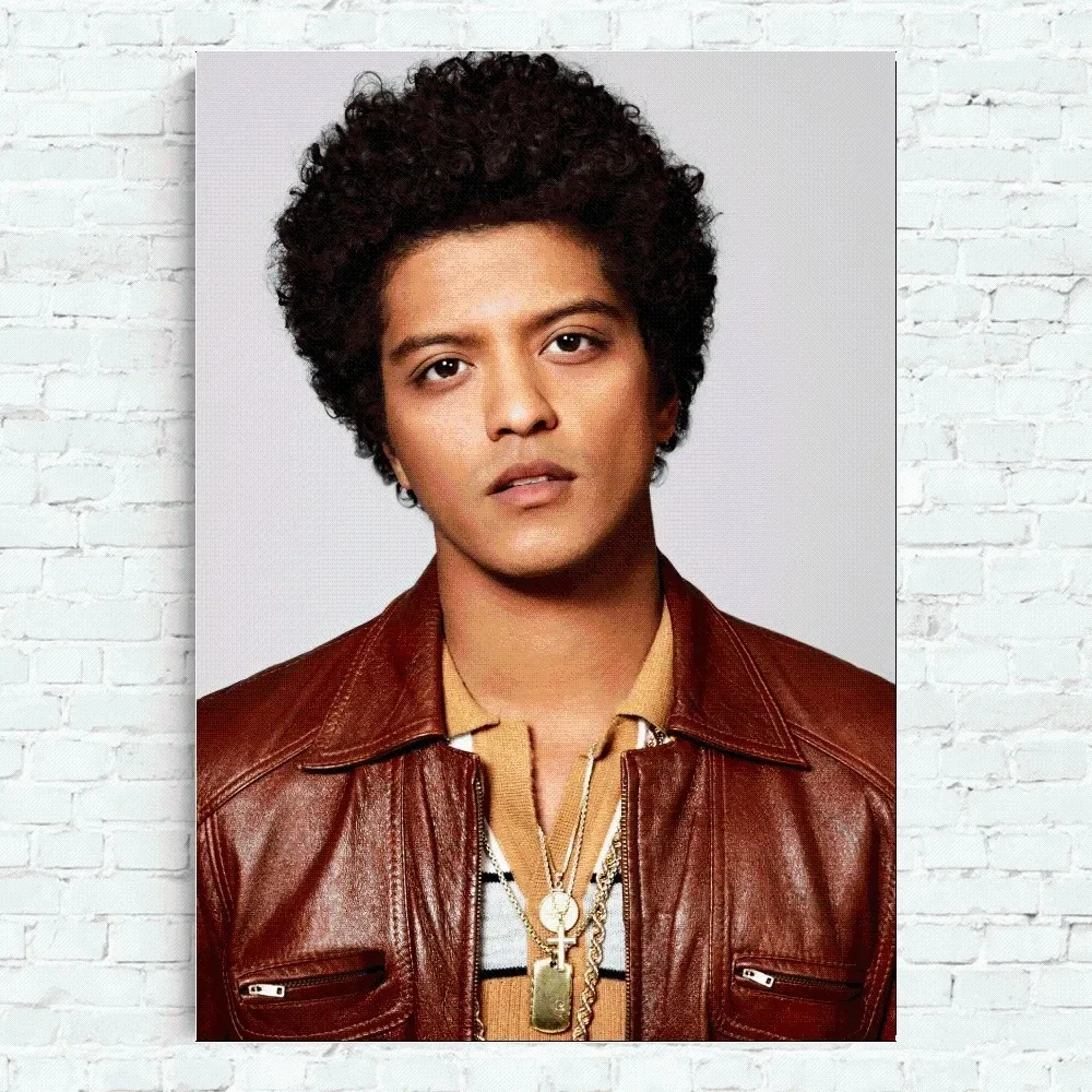 Singer Bruno Mars Poster Home Office Wall Bedroom Living Room Kitchen Decoration Painting