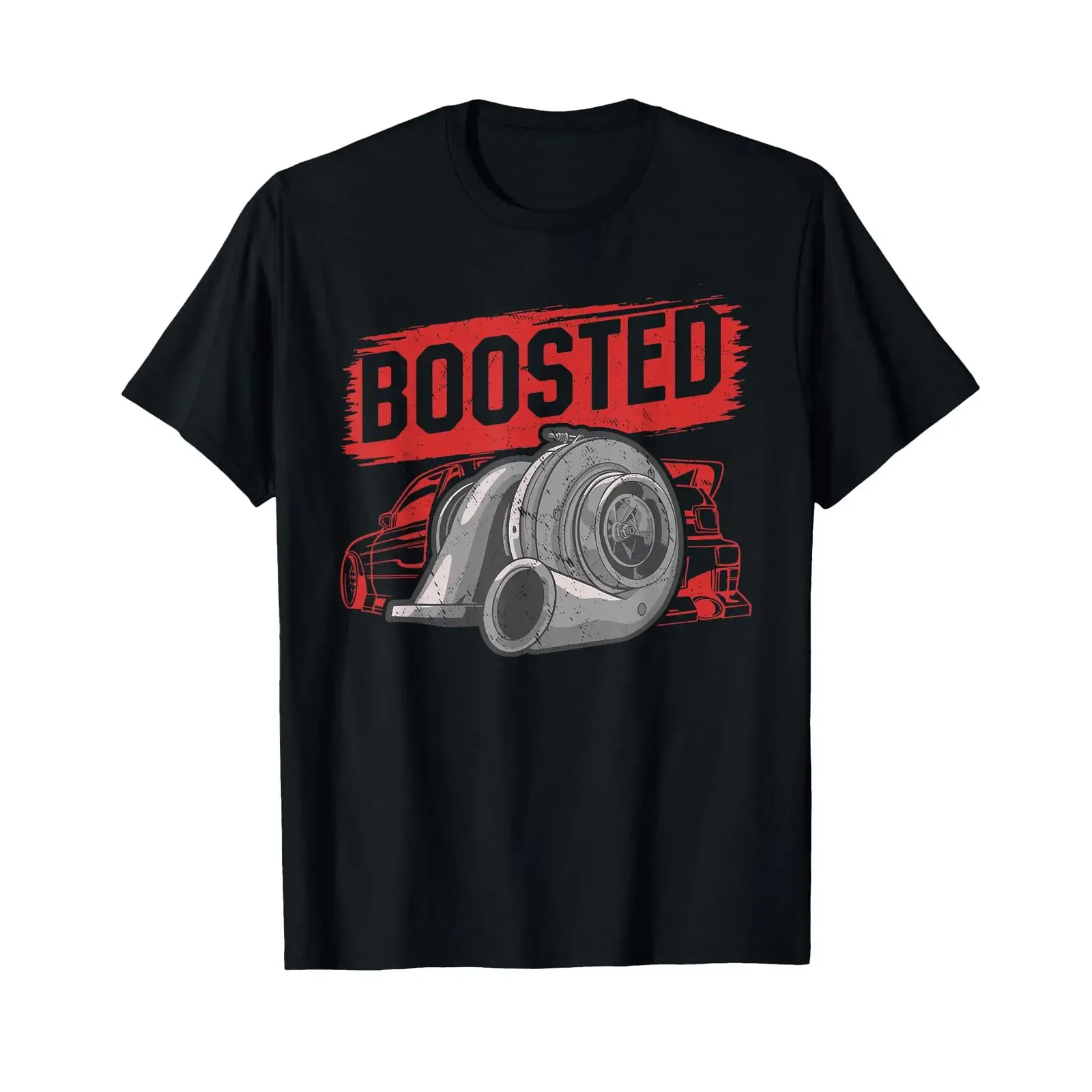 Turbocharger Boosted Turbo Tuning T Shirt vintage Washed streetwear Slightly Stylish homme Versatile designer clothes