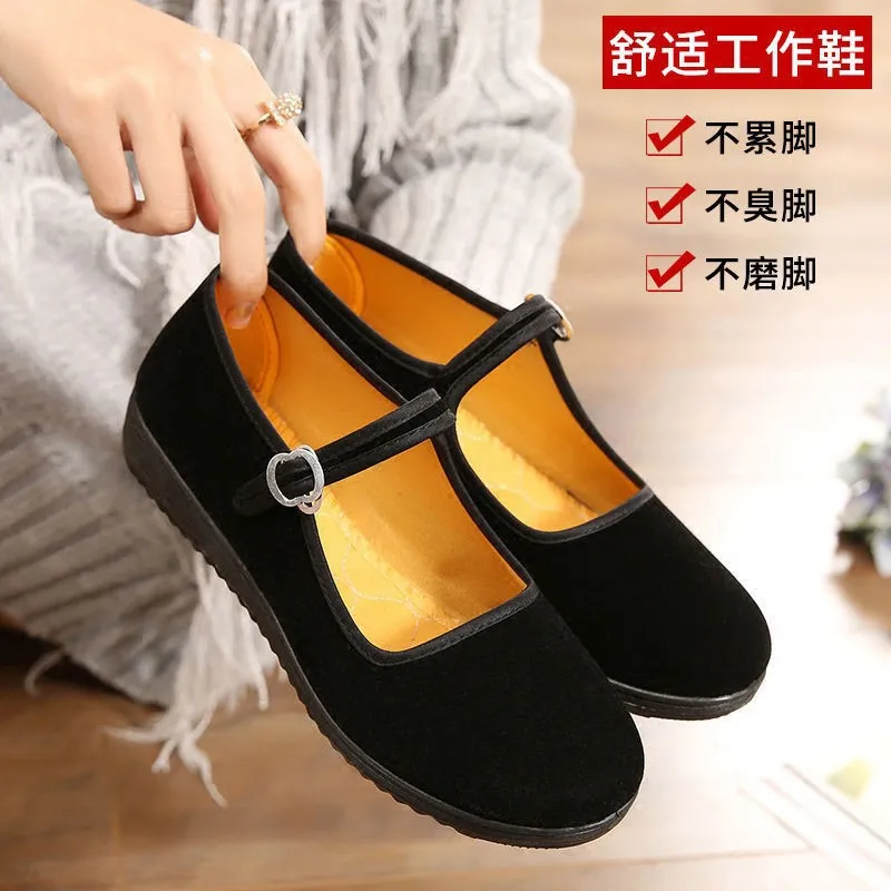 Black Flats Spring Ladies  Ballerinas Mary Janes Casual Women Flat Platform Shoes Comfortable Female Shoes Slip On Shoes Woman