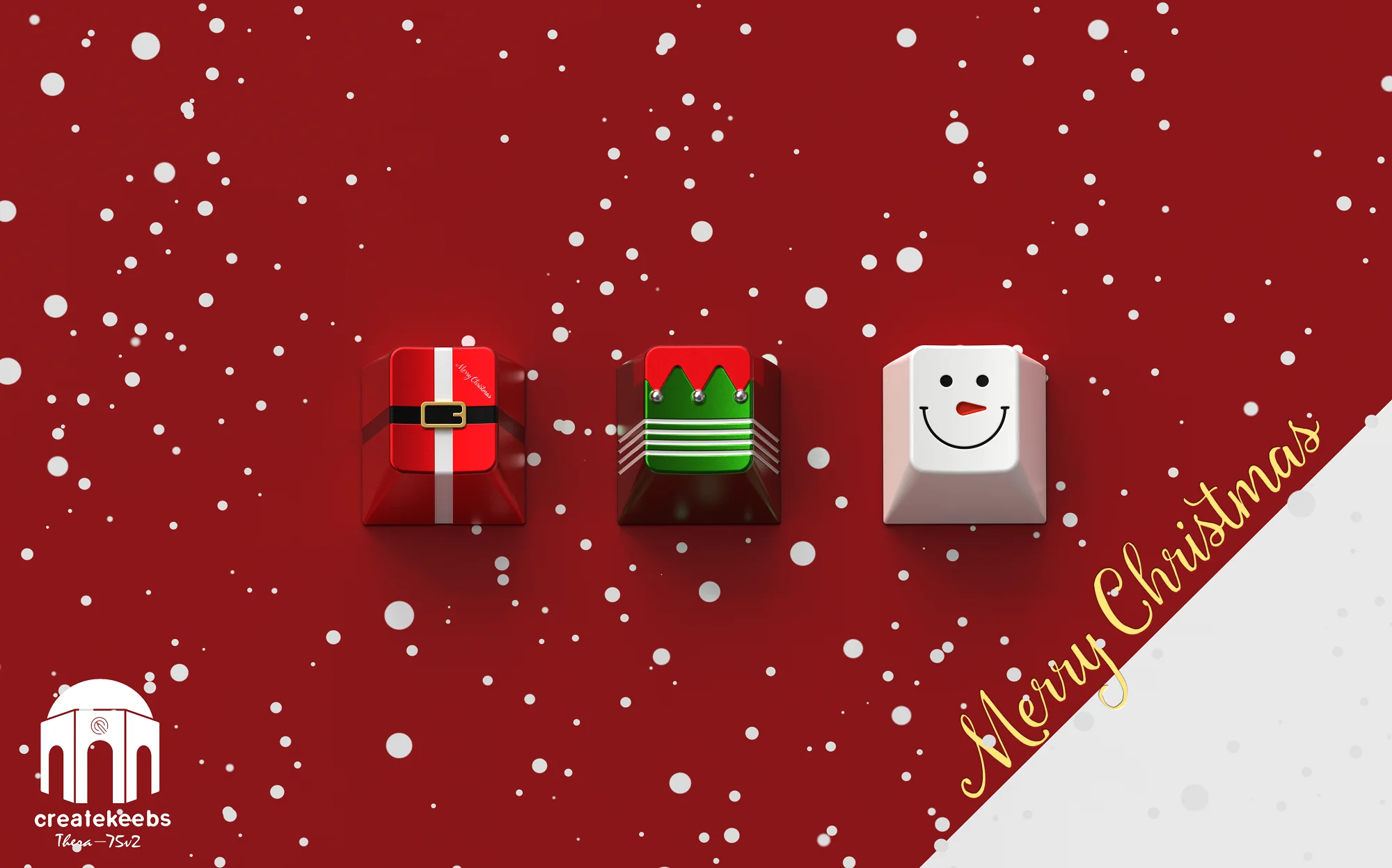 Imagem -01 - Createkeebs Artesanal Natal Cheio Alu Keycaps Presentes Personalizados para Keybord Entusiasta