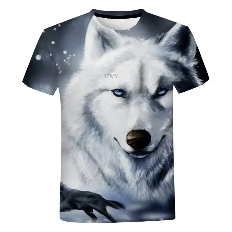 Summer Apparel Wolf Graphic 3d T Shirt Fashion Ladies T-Shirts Harajuku Y2k Streetwear Women\'s Short Sleeve Tops