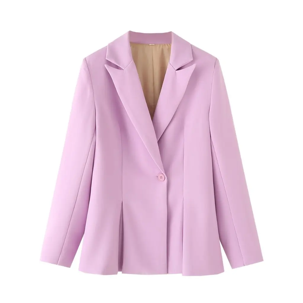 レディース スリム プリーツ ワンボタン スモールスーツジャケット 秋冬ファッション 欧米風 個性派服
