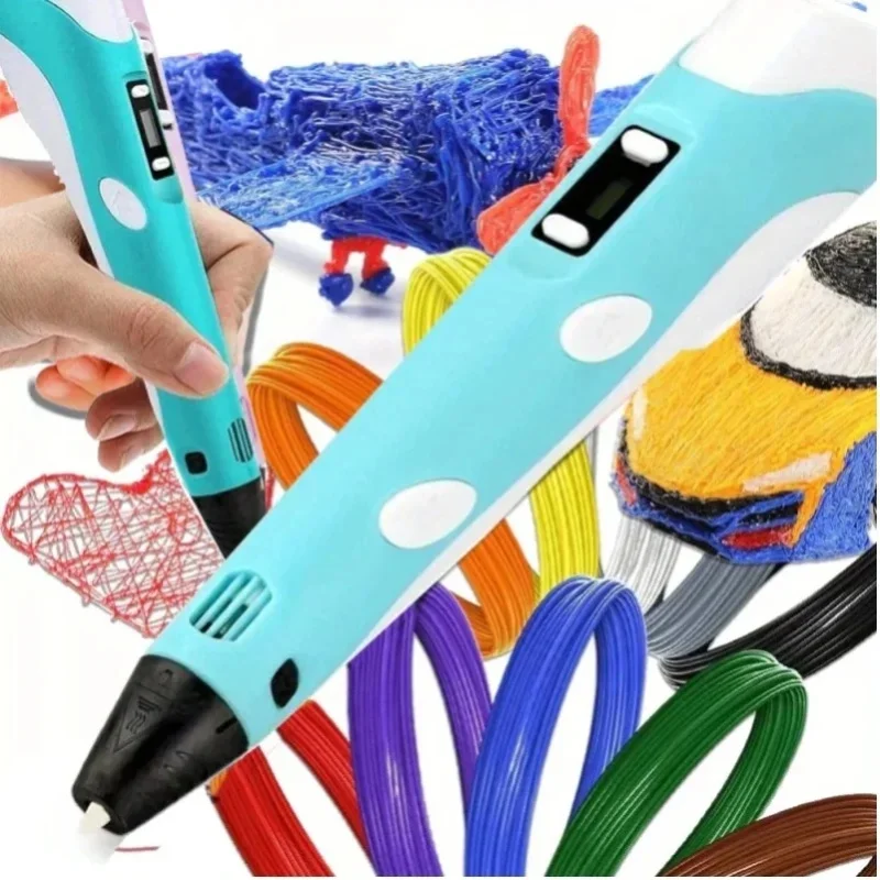 Elektronischer 3D-Druckstift mit 36 Meter Verbrauchsmaterialien, Hochtemperatur-3D-Graffiti-Werkzeug, intelligentes Spielzeug, Weihnachts- und Geburtstagsgeschenk