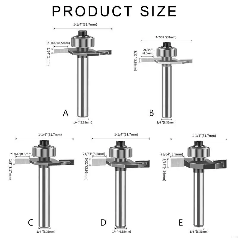 W8KB Woodworking Milling Router Bit Slotting T Cutting Tool Suitable For Craftsmanship Tasks Intricate Designs Projects