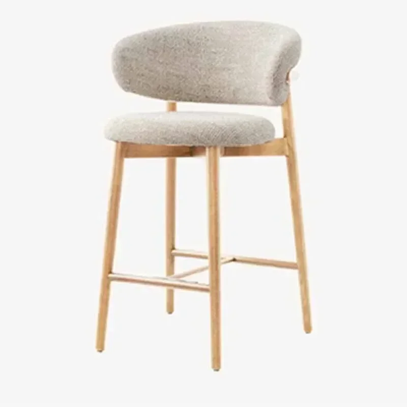 High Reception Modern Bar Stools Kitchen Designer Leather Barber Relaxing Bar Chair Library Backrest Furniture