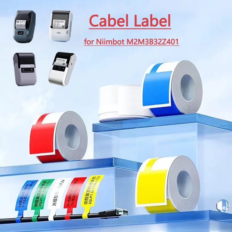 

Niimbot M2/M3/B32/Z401 Cable Label Printing Paper Communication Network Wire Classification Self-adhesive Heat Transfer Label