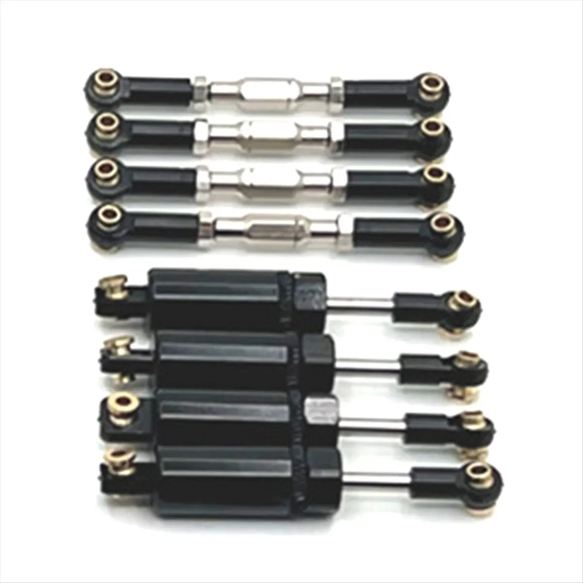 (A30I] RC Car Upgrade Wave Box Pull Rod Ball Bearing Set for 1/12 MN99S RC Car Upgrade Parts Black