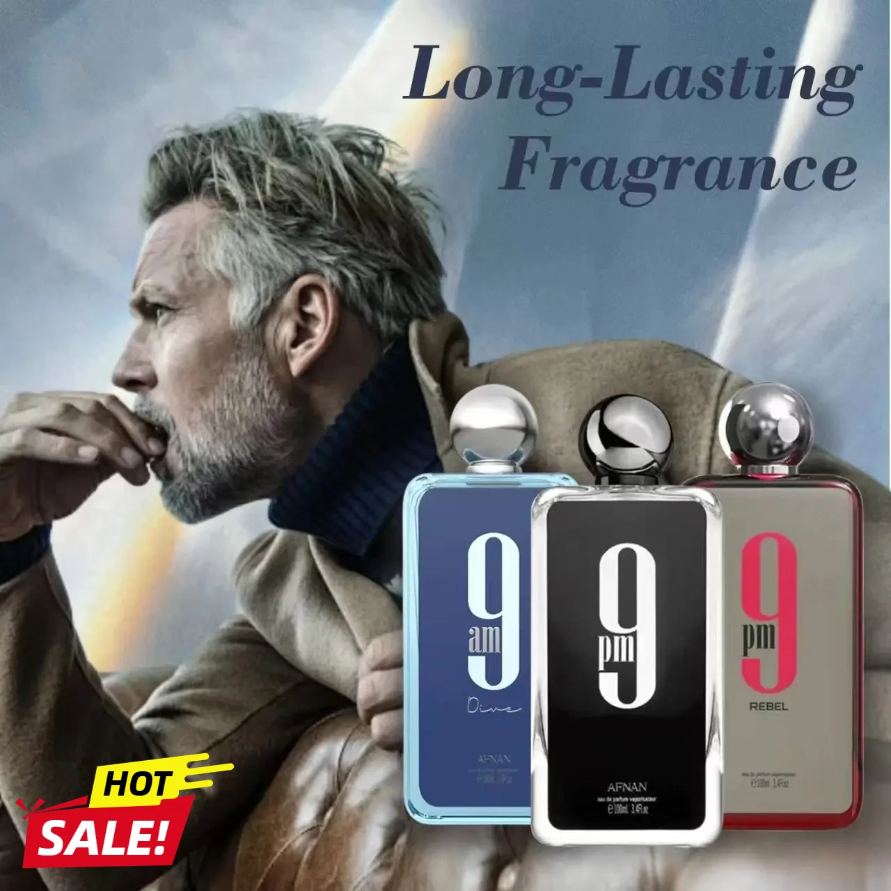 

Afnan 9 PM Perfume - Sweet Pear & Vanilla Fragrance, Strong Projection Scent for Evening,Long Lasting Night Club Scent for Men