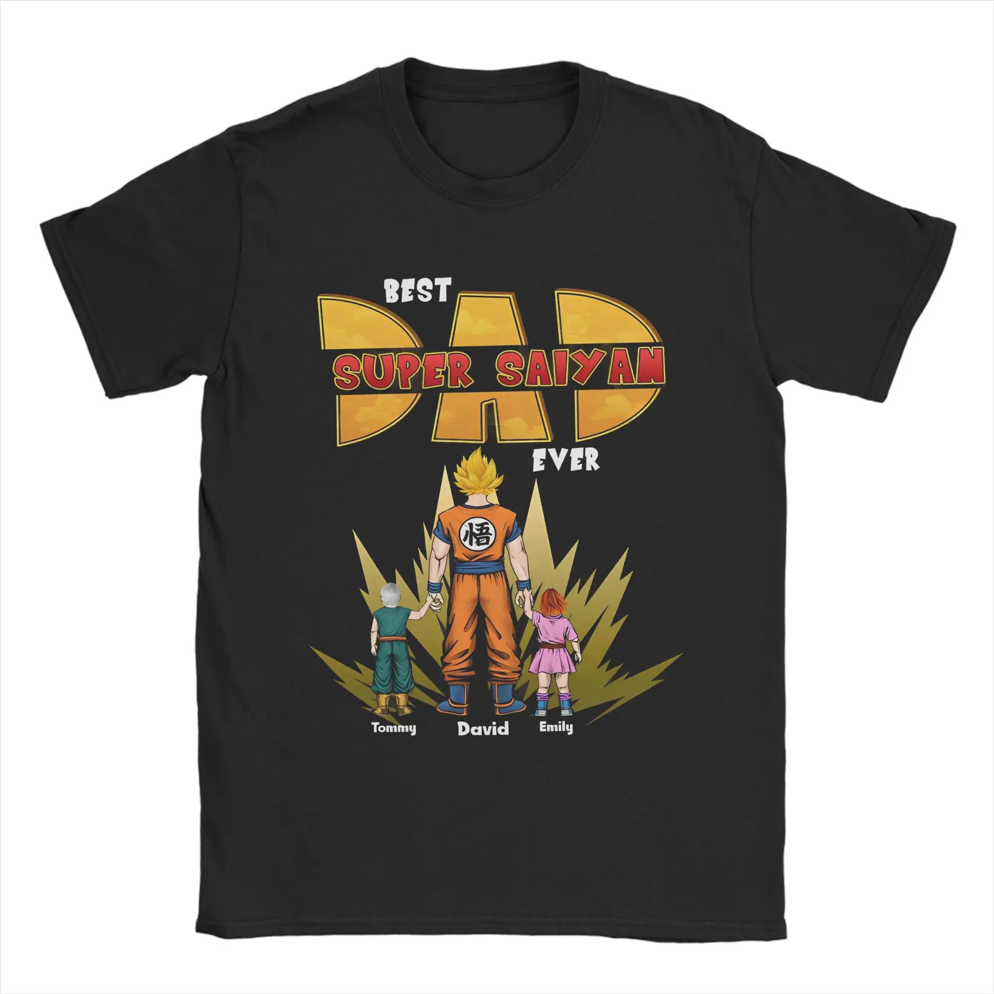 

Dragon Ball Father's Day T-Shirts Super Saiyan Dad Humor Pure Cotton Tee Shirt Round Collar Short Sleeve T Shirts Clothes Tops