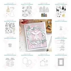 2024 New Christmas Die Metal Cutting Dies Angelic Sentiments Die Stamp Stencil Set DIY Scrapbooking Paper Craft Card Template