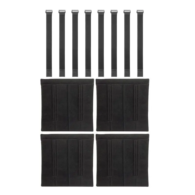 ABLU-4 Pcs Bunk Bed Ladder Pads, With 8 Adjustable Hook & Loop Straps Loft Bed, Bunk Bed Step Pad Cover