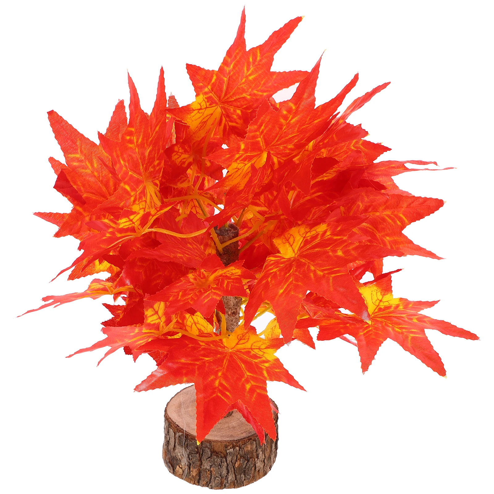 

1pc Lifelike Maple Tree Artificial Bonsai Decor Simulation Plant Desktop Home Office Fake Maple Tree Ornament Indoor Outdoor