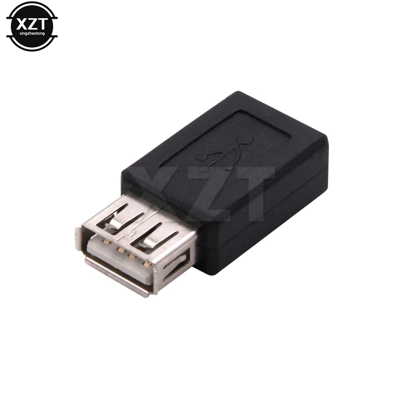 Hoge Kwaliteit Nieuwe Zwarte Usb 2.0 Type A Female Naar Micro Usb B Female Adapter Plug Converter Usb 2.0 micro Usb Connector