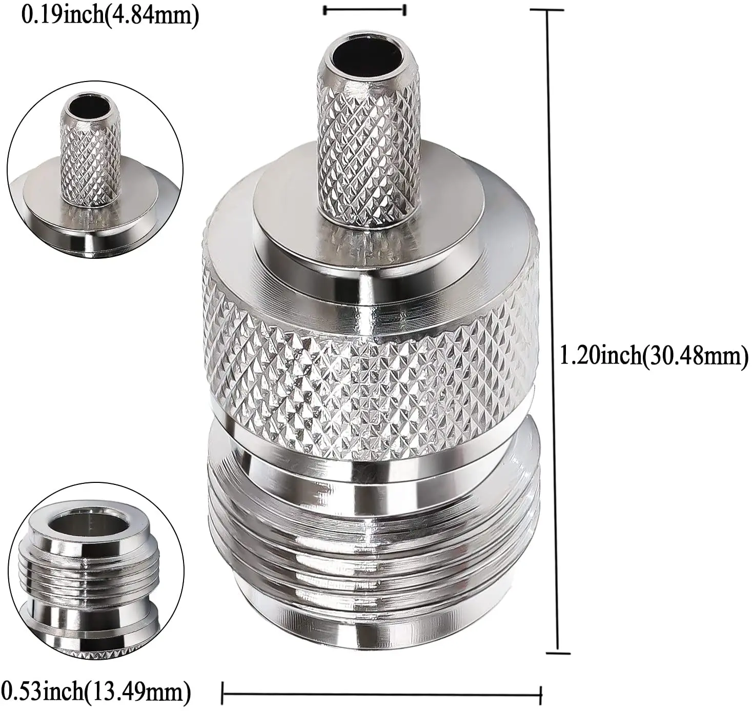 10pcs N Crimp Connector N Female Jack Coax Straight N Type Connector Low Loss 50 ohm for RG58 RG142 RG400 LMR195 RF Coax Cable