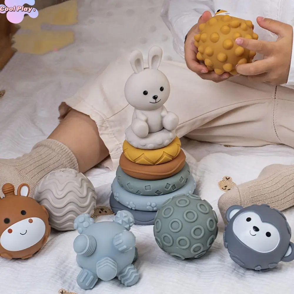 

Animal Shapes Toddler Textured Multi-Sensory Toys Sensory Exploration Small Sensory Textured Squeeze Ball Stacked Circle