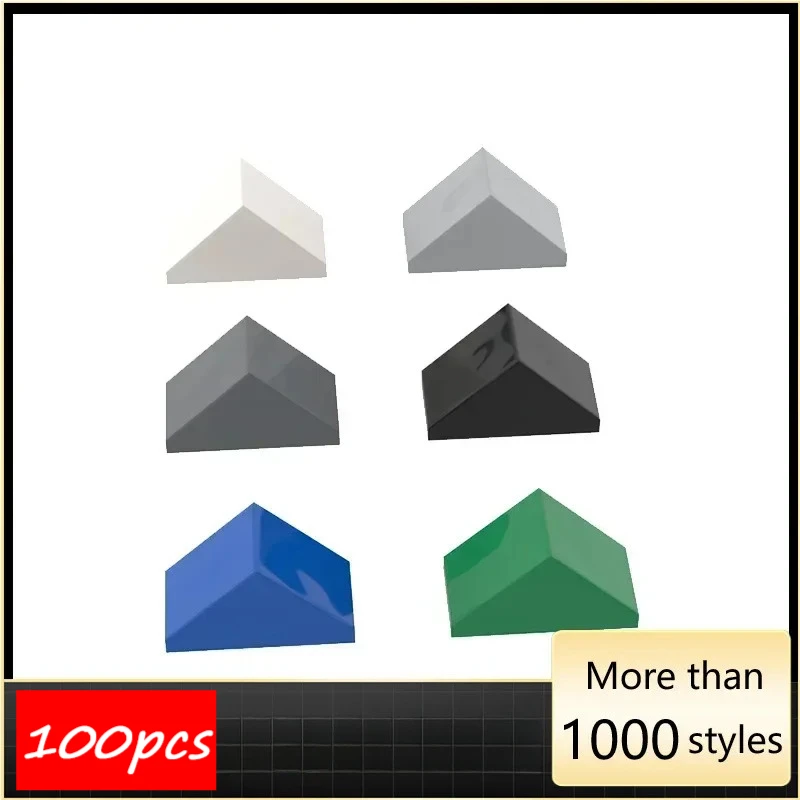 100PCS High-Tech Assemble Particle 3044 1x2 Double-sided Slope Surface Building Blocks Kit Replaceable Part Toy For ChildrenGift