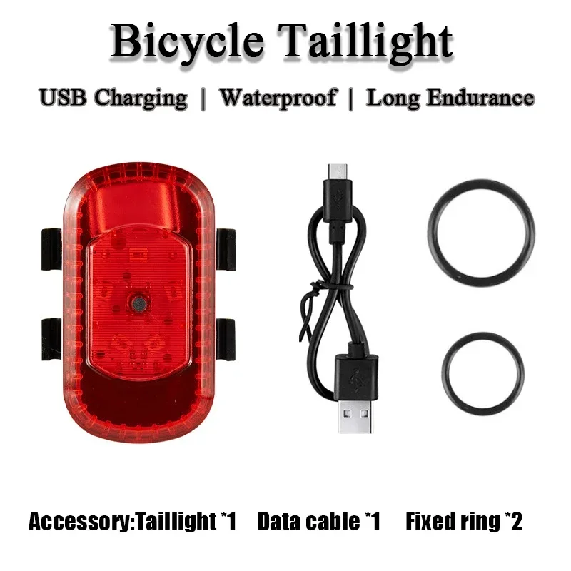 BUCKLOS fanali posteriori per bicicletta 1/2/4PC LED lampade per bicicletta USB ricaricabile impermeabile luci di avvertimento per ciclismo lanterna