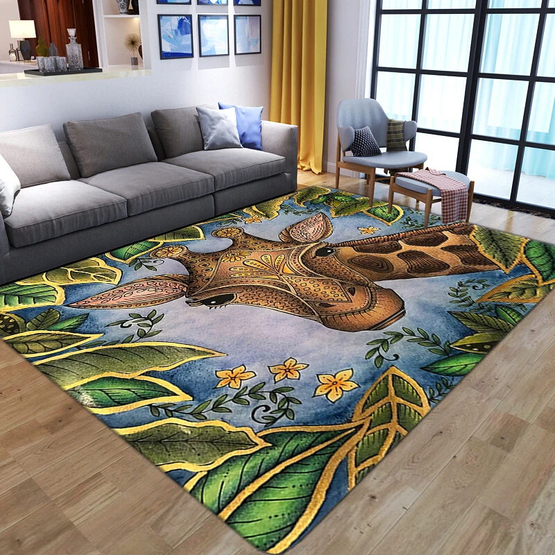 Cartoon Creative Giraffe 3D Anti-Slip Carpets For Living Room Soft Floor Mat Bedroom Decor Bedside Sofa Kids Play Home Area Rugs