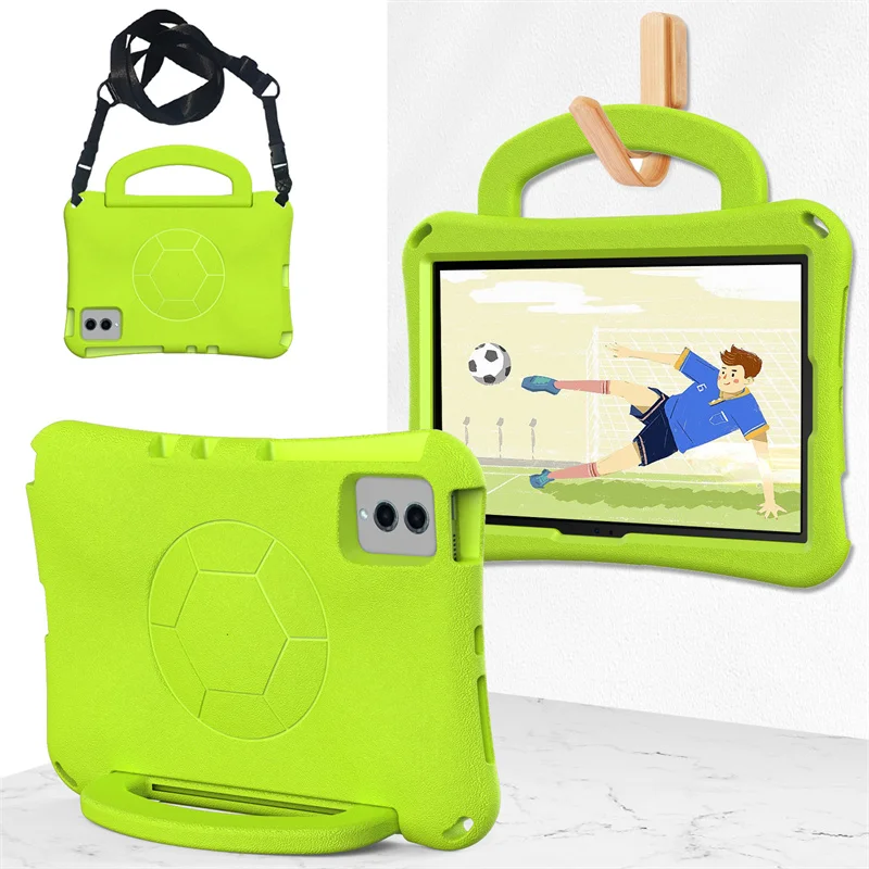 Free Shoulder Strap For Huawei MatePad SE 11 (2024) AGS6-W09 EVA Foam Case Portable Cover Shockproof Funda Football Coque Kids