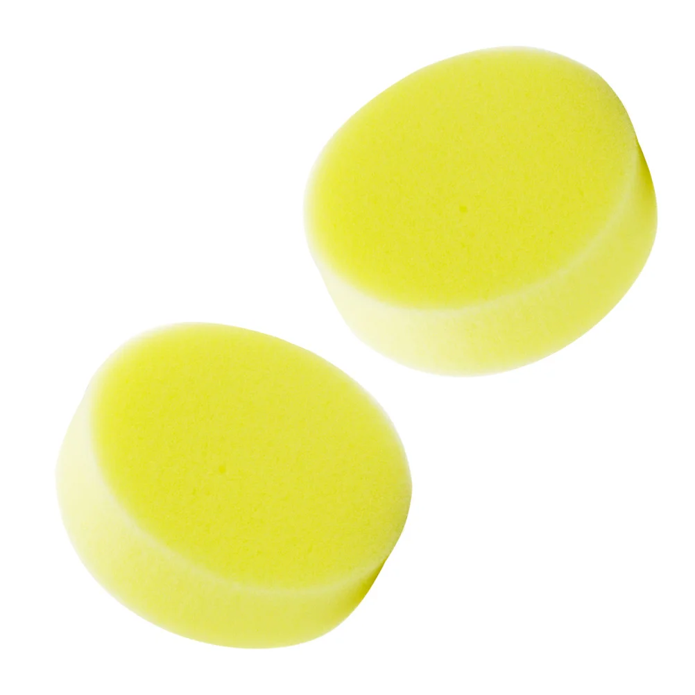 2개 세트 청소 스펀지 왁싱 폴리싱 도구 내구성 긴 수명 얼룩 먼지 제거 노란색 청소 스펀지