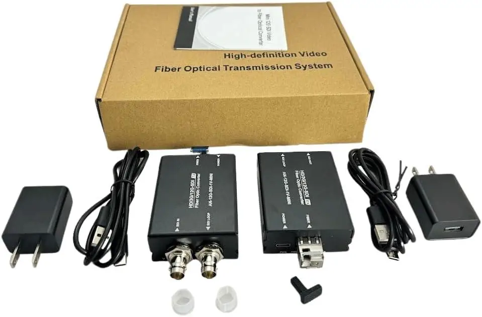 TV Station Studio 4K 12G SDI to Fiber Converter Extender Over Single Fiber