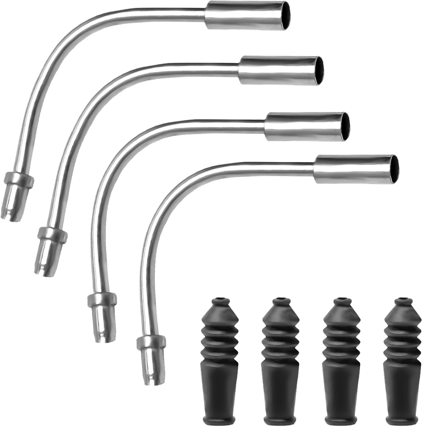 Juego de guías para fideos con cable de freno en V para bicicleta con 4 tubos guía y 4 botas de goma, para bicicletas de montaña y de carretera