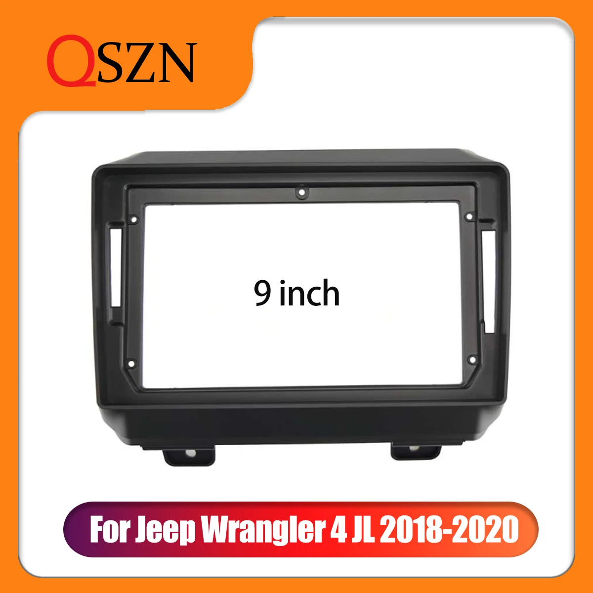 QSZN 10.1 inch Car radio Frame Fascia For Jeep Wrangler 4 JL 2018-2020 Installatio Player Panel Frame 2 Din Head Unit Fascia