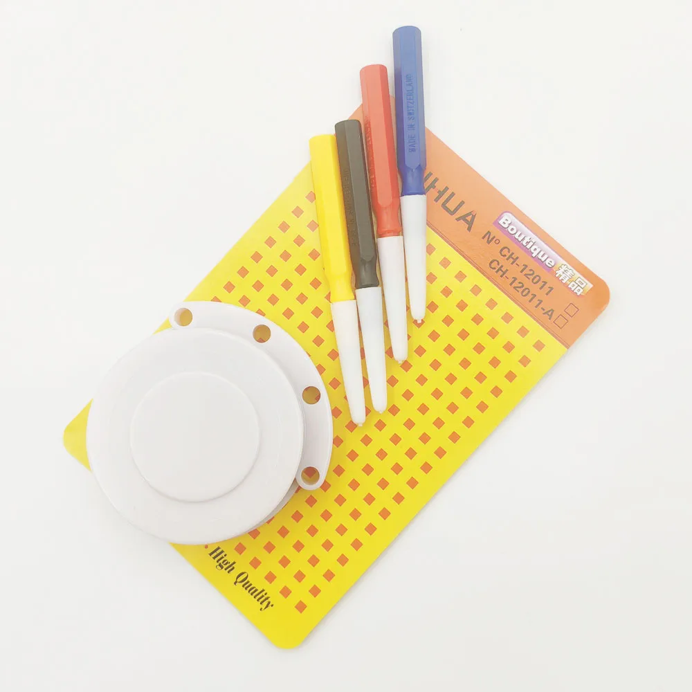 Mechanisches Uhrwerk Öler Tauch werkzeuge 4 Stifte 3 Tassen Ständer mit abnehmbarer Staubs chutz Uhr Werkzeuge für Uhrmacher 12001