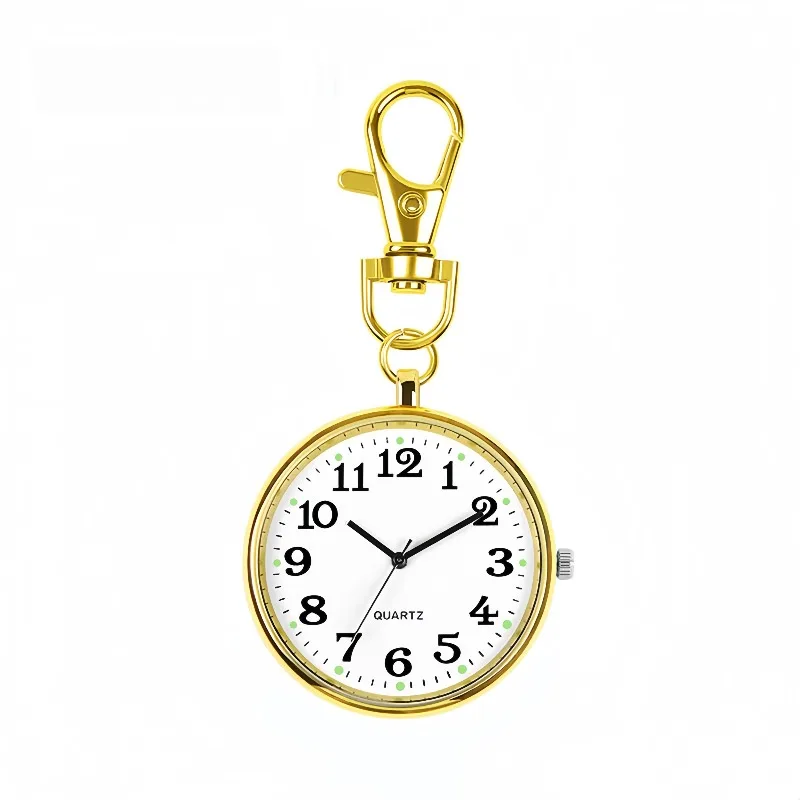 New Tiny Cute Quartz Pocket Watch with Keyring Men Women Mini Quartz Watch for Nurses Doctors Simple Students Watch Child Gift