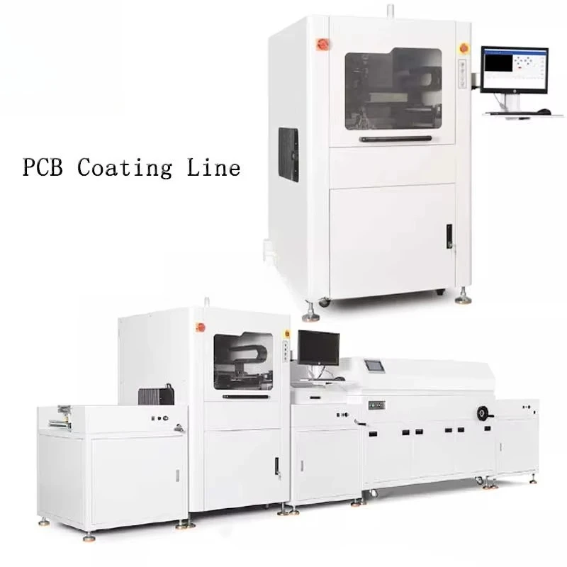 Electronics Production Machinery High Precision Automated SMT Line Machine PCB /PCBA Selective UV Conformal Coating Machine